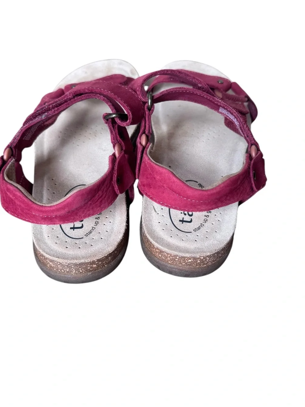 Taos Mixer Sandals Womens 8 Casual Strappy Slingback MIX-14173 Red Leather
